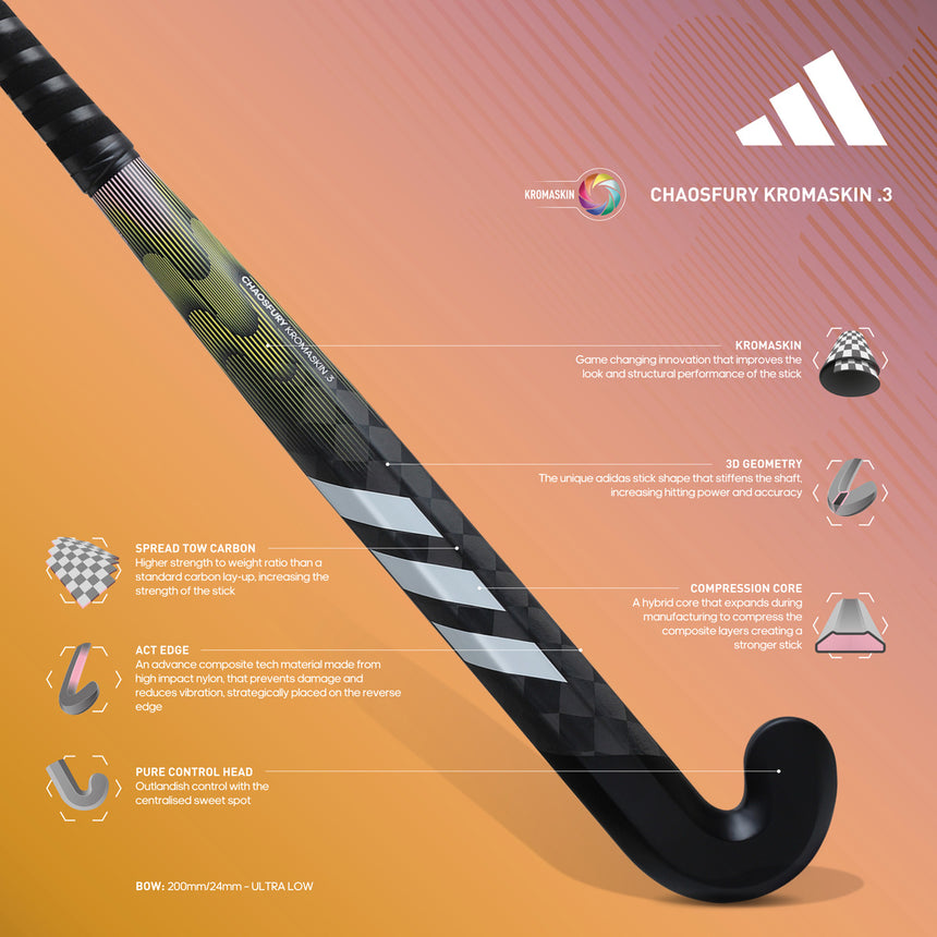 Adidas Chaosfury Kromaskin .3 Hockey Stick - 2024