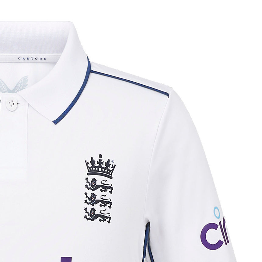 ECB Test Replica Short Sleeve Junior Shirt - 2024