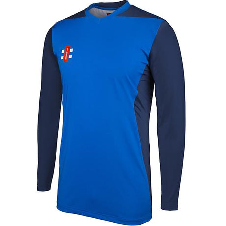 Gray Nicolls T20 Long Sleeve Junior Cricket Shirt Royal/Navy